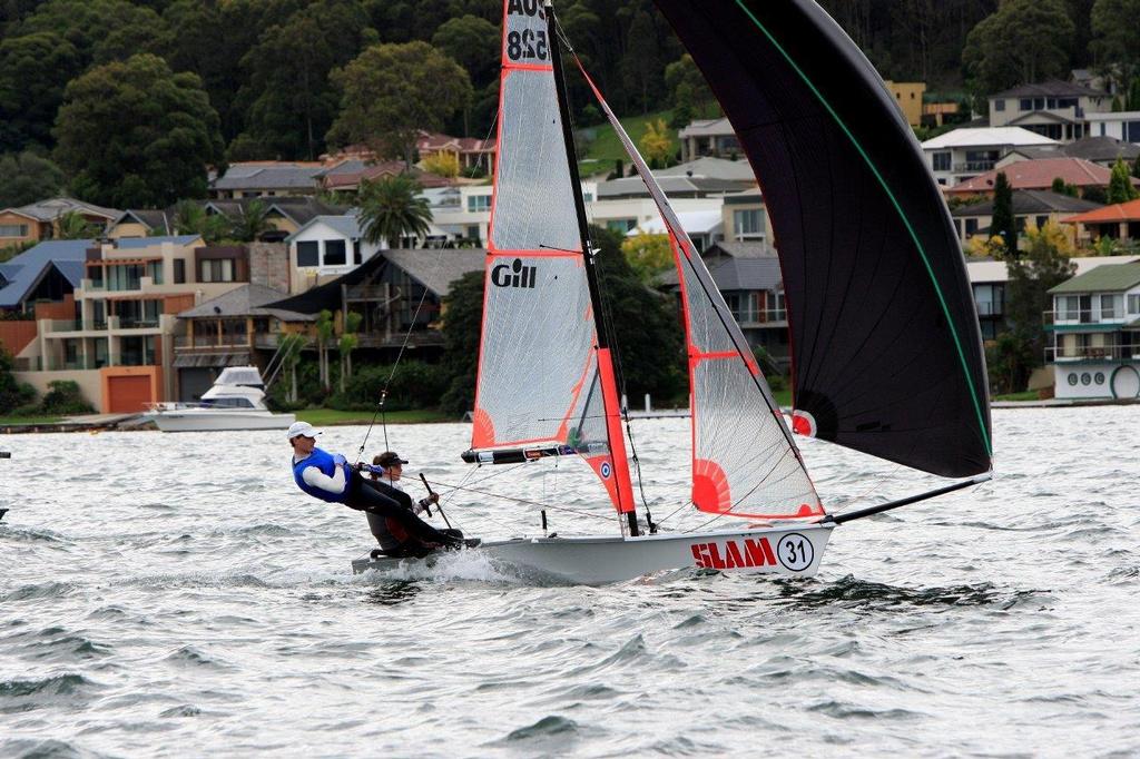 Jess Grimes sailing 'Swaggamuffin' are making a late charge for the title. © Chris Munro